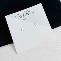 Sterling silver star stud earrings