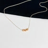 30th Birthday Necklace | Rose Gold Three Bead Necklace - KookyTwo