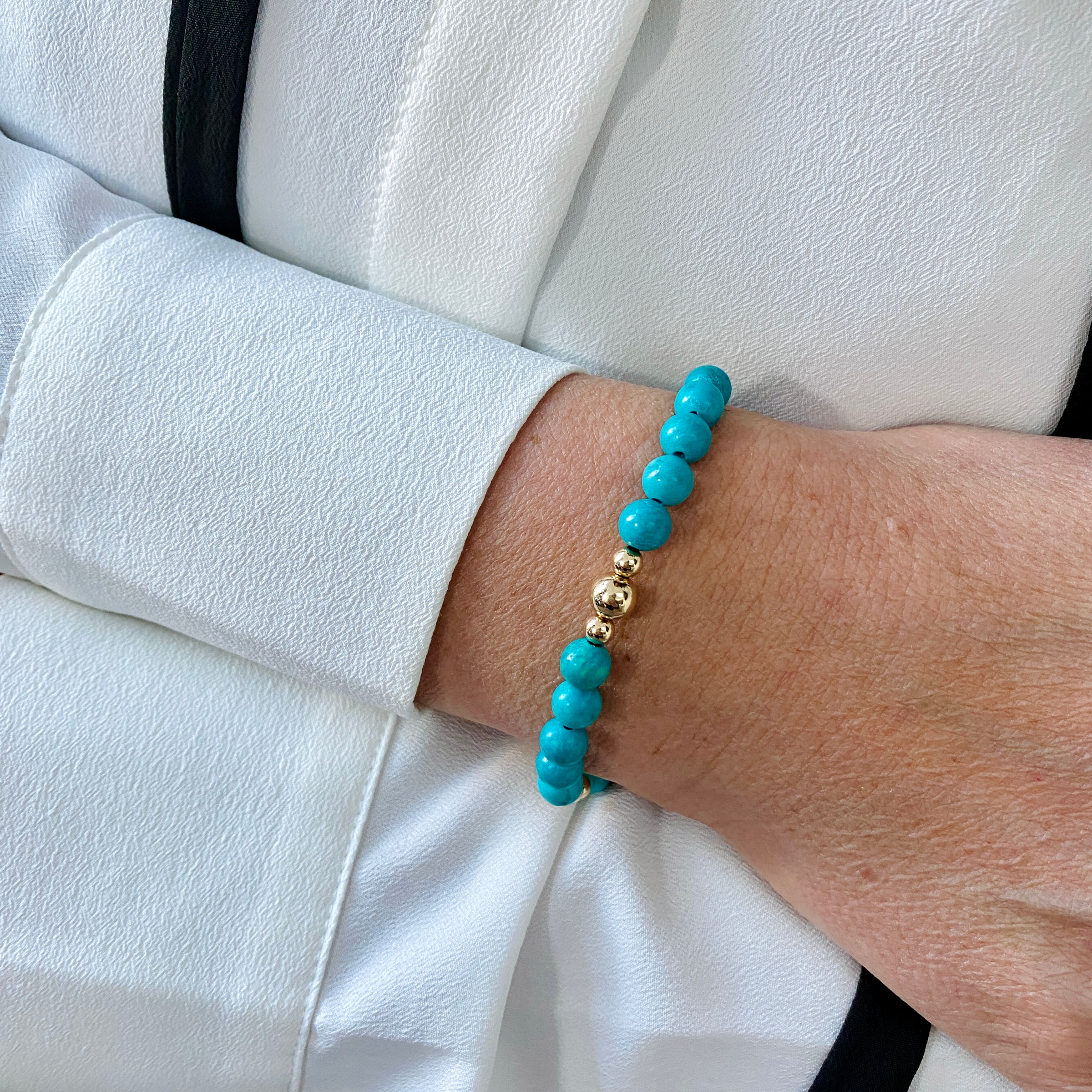 Gold 2025 turquoise bracelet